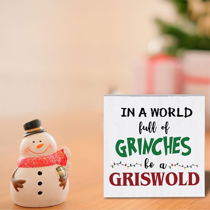 Christmas Vacation Decorations for Office Table Funny Xmas Vacation Decor for Living Room Christmas Holiday Decor Room 5 X 5 Inches
