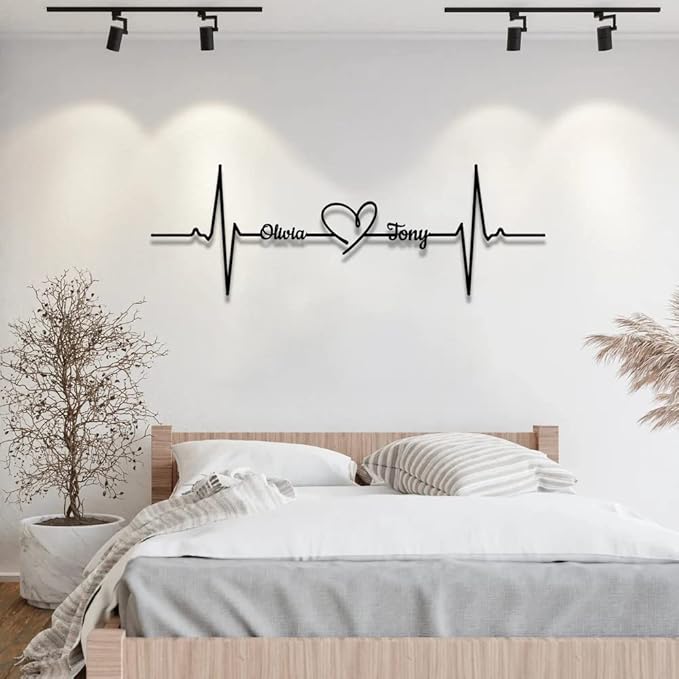 Personalize Infinity Metal Sign, Infinity Heart Metal Wall Art, Custom Infinity Metal Name Sign, Family Wall Decor, Infinity Decor, Anniversary, Wedding Gifts, Infinity Sign Metal Art, Wall Décor