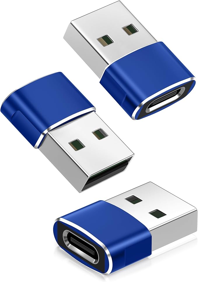 Basesailor USB to USB C Adapter 3Pack,Type C Female to USB A Male Cable Converter for MacBook Pro,iMac,PC,Laptop,Computer,Samsung Galaxy Note 10 20 S20 S21 S22 S23,Google Pixel 5 4 4A 3 3A 2 XL