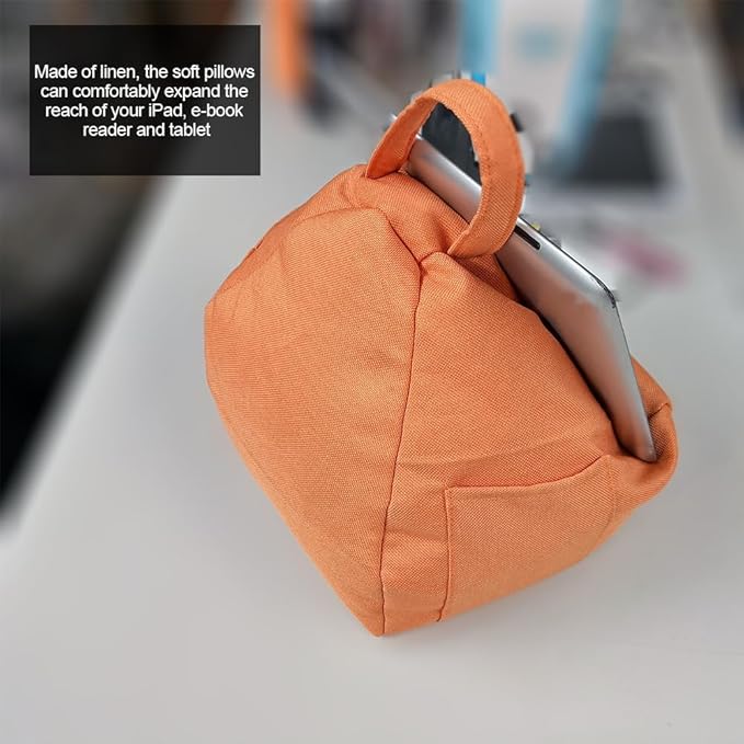 Book Pillow for Reading in Bed, Bed Tablet Holder, Portable Bean Bag Holder, for Bedtime Adventures, Portable Travel Cushion, for Standing Computers, Books, Tablets