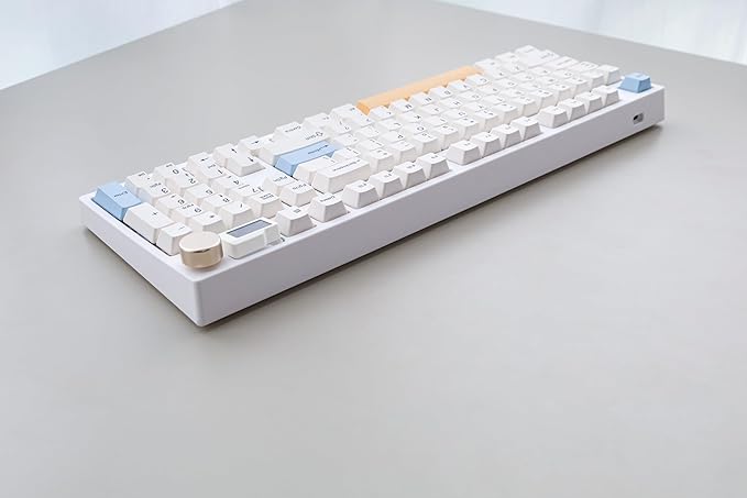 NJ98 Wireless Custom Mechanical Keyboard with Screen Knob 96% Hot Swappable RGB Keyboard Mac Windows (Dark, Barss Plate - Box Taro Ice Cream Pro)