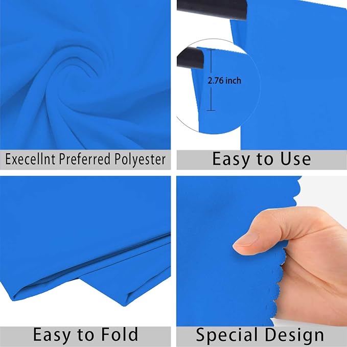 Blue Photo Backdrop for Photoshoot Blue Background for Photography Photo Backdrop Curtain for Party 5 x 7 FT