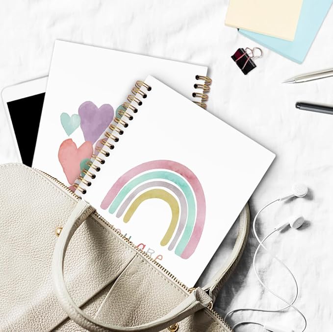 dvhdajed Boho Rainbow Spiral Notebook, You Are So Loved Positive Affirmation Journaling Notebooks, Inspirational Spiral Journal for Girls Women, Positive Office School Supplies Gifts, 5.5x8.3 In