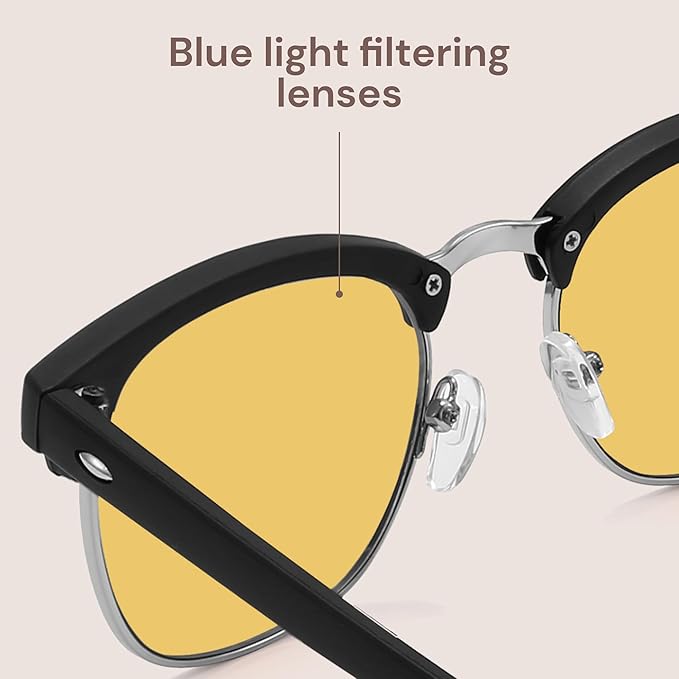 racico Computer Blue Light Blocking Glasses Blue Light Glasses Men Women, Anti Blu-Ray Gaming Glasses Lenses