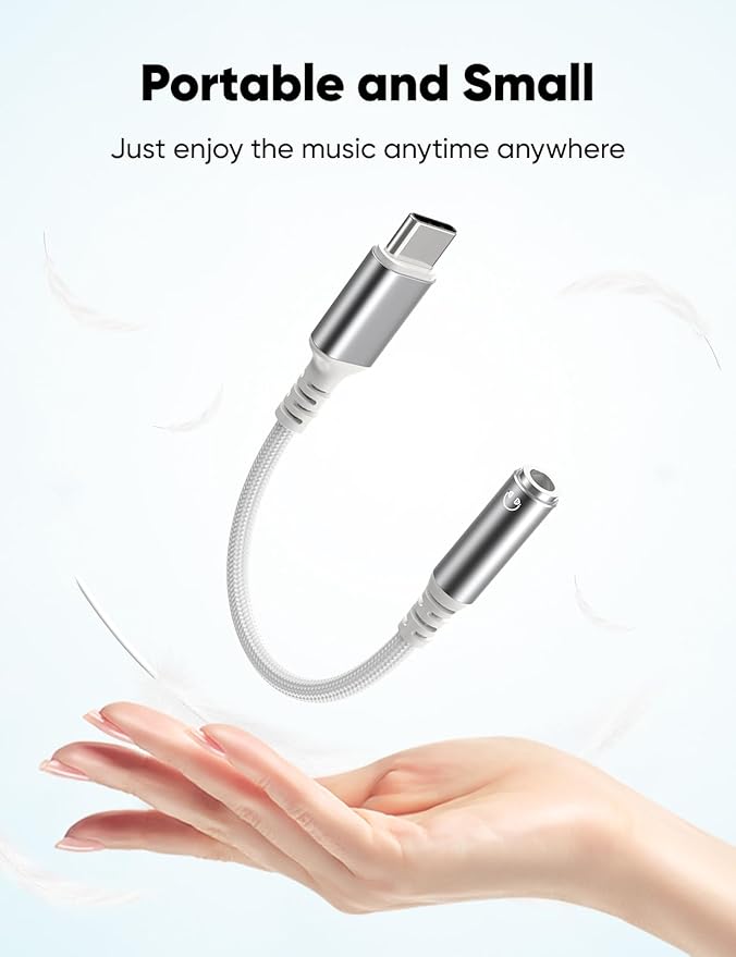 Highwings USB Type C to 3.5mm Female Headphone Jack Adapter, (3-Pack) USB C to Aux Audio Dongle Adapter Compatible with iPhone 16 Pro Max/15 Pro/15, Samsung Galaxy S24/S23/S22 Ultra, iPad Pro