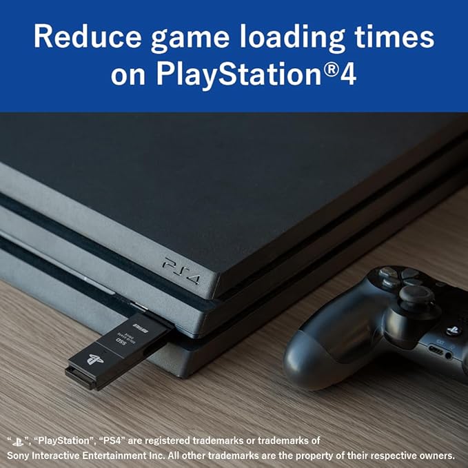 BUFFALO External SSD 1.0TB - Officially Licensed Product, Compatible with PS5 Consoles / PS4 Consoles - USB3.2 Gen2 Type A Compact Stick SSD-SAO1.0U3B