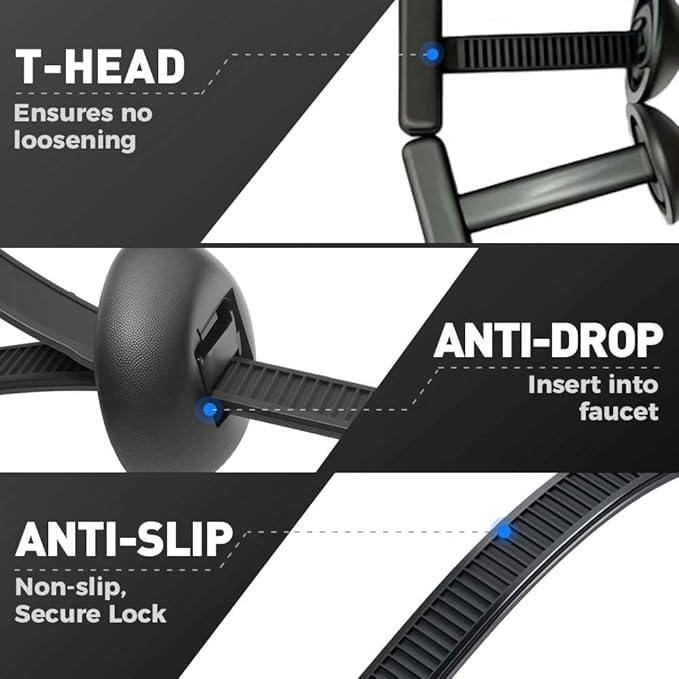 Upgrade Nylon Universal Cable Tie Buckle, 2026 New Heavy Duty Self-Locking Zip Ties Holder with Pin Button Design, Multipurpose Black Cable Tie Buckle Tool for Car Daily Repair (100)