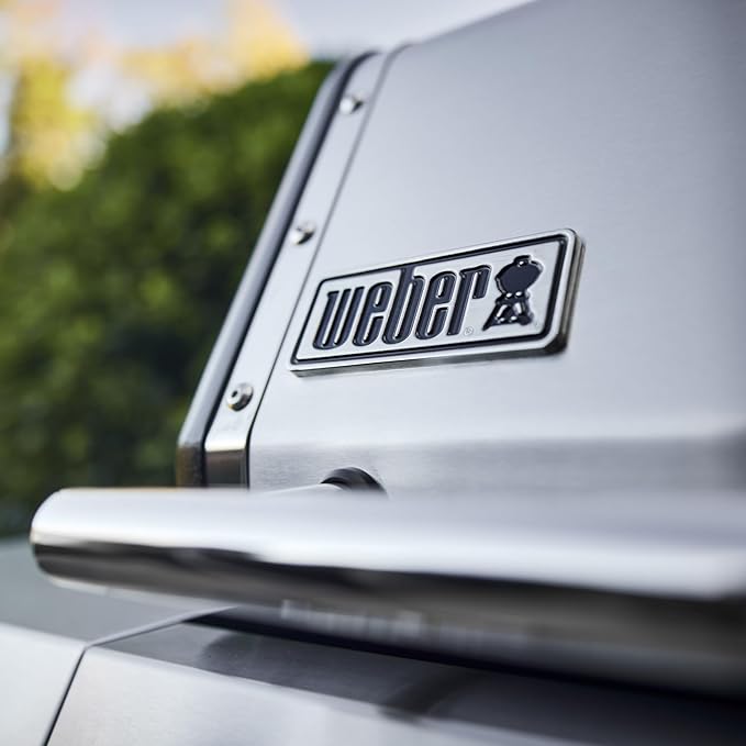 Weber Genesis S-415 Liquid Propane Gas Grill for Outdoor Grilling, 4 Burners, Stainless Steel