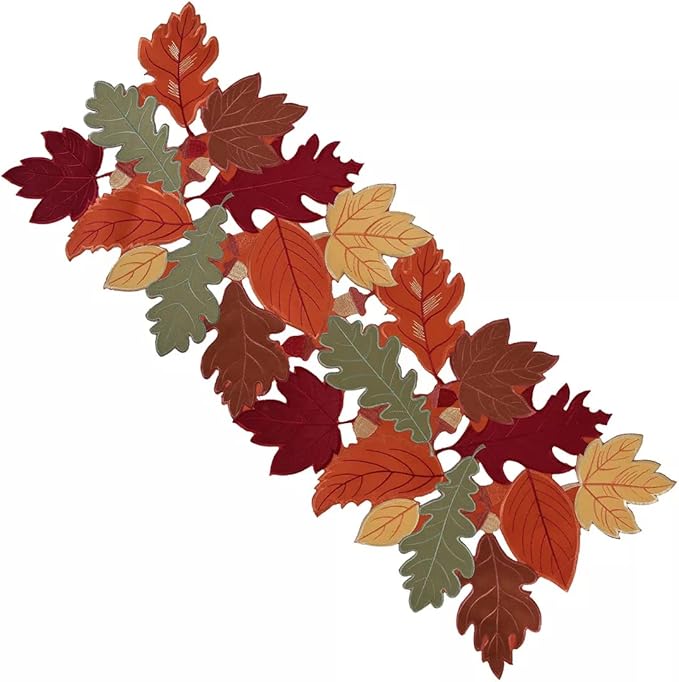 Generic Thanksgiving Fall Harvest Leaves Table Runner - 13 x 36 Inches