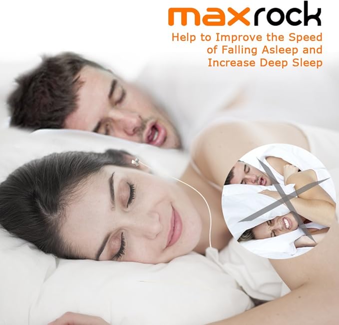 MAXROCK Sleeping Headphones, in-Ear Soundproof Earplug Soft Earbuds with Mic Noise Cancelling Sleep Earphones Earpods for Side Sleeper, Insomnia, Snoring, Air Travel, Bedtime Listening… (White)