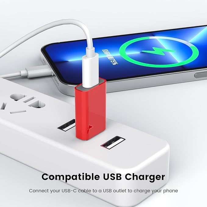 MOSWAG USB C Female to USB A Male Adapter, Compatible with Apple MagSafe Watch 9/8/7/SE/Ultra, iPhone 15/14/13/12 Mini/Pro/Max, iPad, Galaxy Note, Pixel, CarPlay, Wall Plug