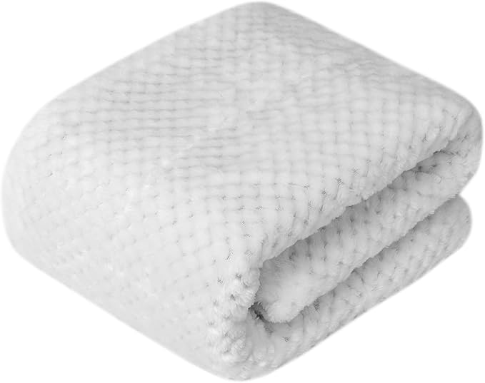 Fuzzy Sherpa Reversible Blanket for Baby, Soft Warm Cozy Coral Fleece Toddler, Infant or Newborn Reversible Blanket for Crib, Stroller, Travel, 30”×40”, Cream