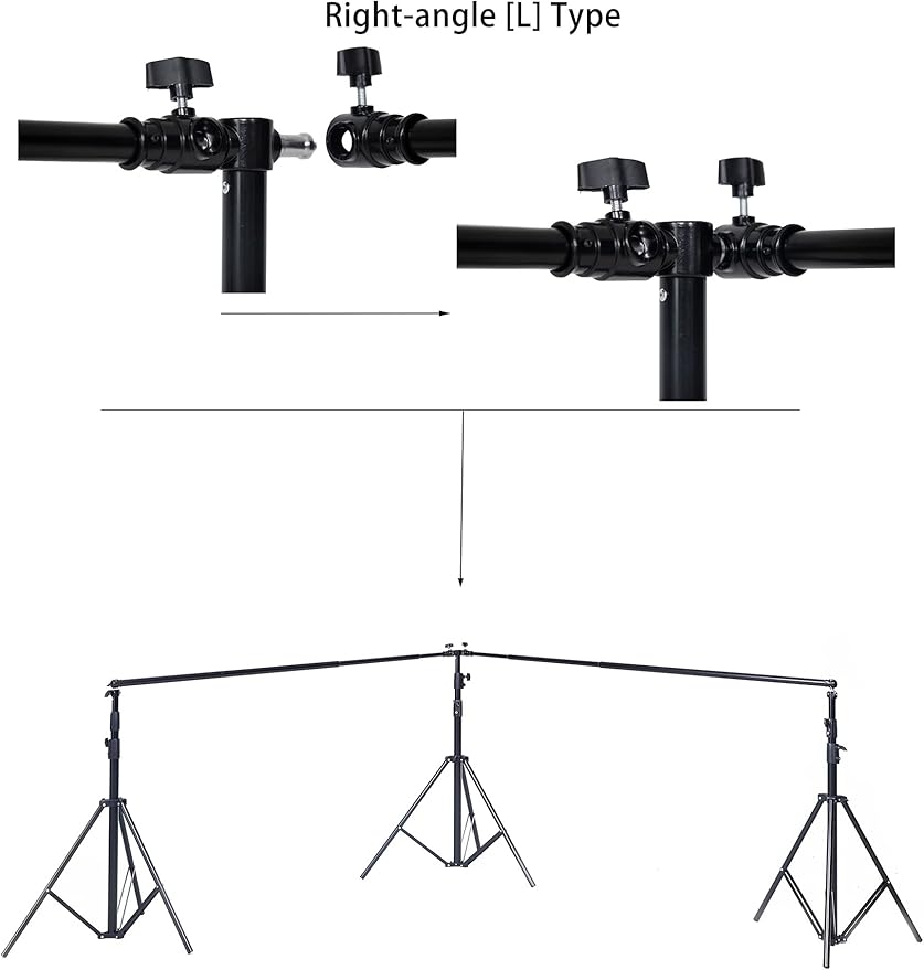 Kate 10x20ft (3x6m) Photography Backdrop Frame Stand for Room Set Adjustable Heavy Duty Photography Background Support System Kit