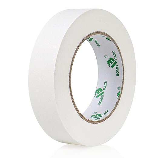 BOMEI PACK White Gaffer Tape, Matte Non-Reflective, 1inch x 30yds No Residue Hand Tear Self-Adhesive Gaffer Tape for Labeling, Cable, Stage, Photo Studio, Painters and Duct Repair, 1 Pack