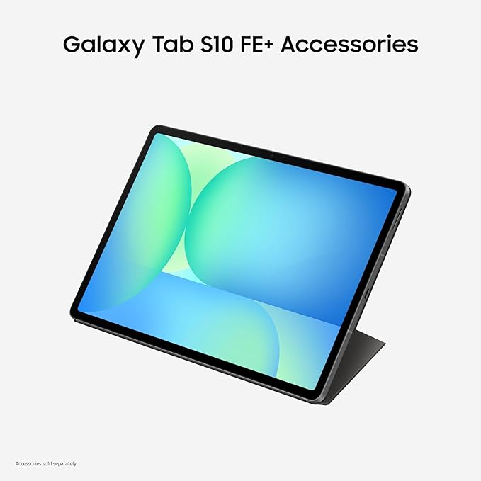 SAMSUNG Galaxy Tab S10 FE+ 13.1” 256GB WiFi Android Tablet + Book Cover Keyboard Slim, Long Battery Life, Powerful Processor, S Pen, US Version, 2025, 2 Yr Manufacturer Warranty, Gray