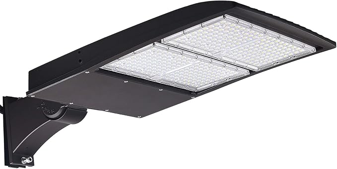 300W LED Shoebox Area Lights 4000K Neutral White, LED Parking Lot Lights, 20KV Surge Protector, 1-10V Dim (700-1000W Equiv.) 40500lm, LED Pole Head Fixture Direct Arms Mount, DLC Premium UL 4000K