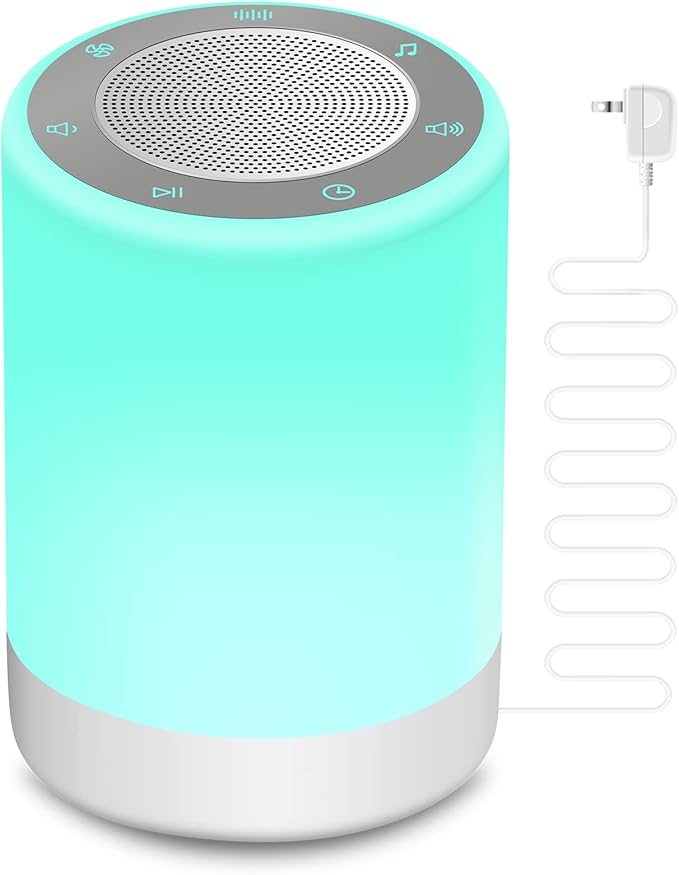 YYDSKIT Sound Machine,White Noise Machine for Baby with Night Light, 32 High Fidelity Sounds,Plug in,5 Timers & Memory Feature, Noise Machine for Baby Kids Adults,Home