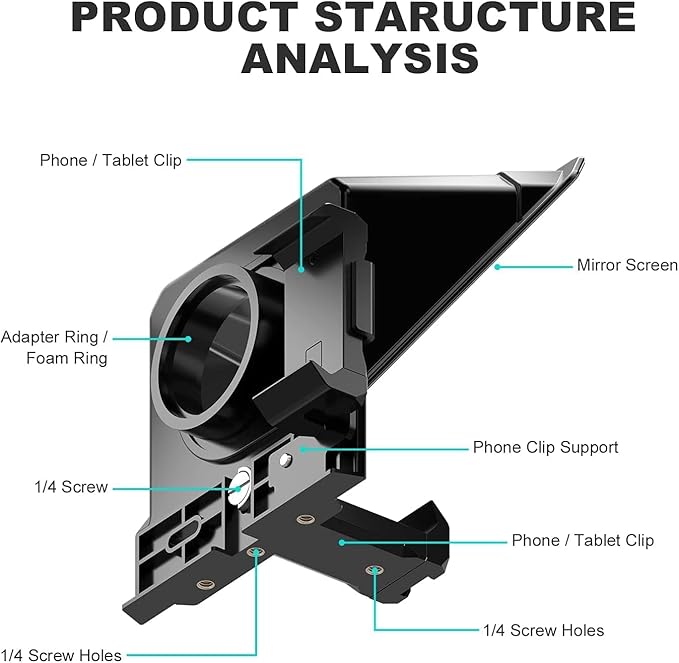GVM Teleprompter Portable for iPad, Tablet, Smartphone & DSLR Cameras, Teleprompter Kit with Remote Control & Flexible Holder, teleprompter for Smartphone APP Compatible with iOS/Android