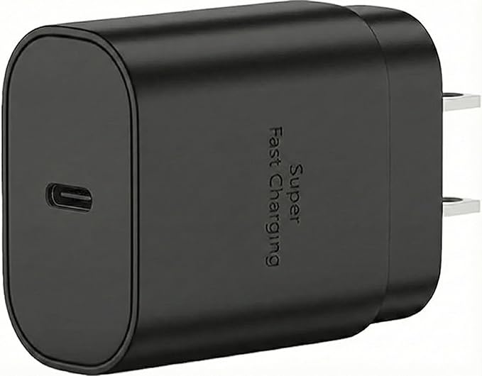 USB C Block 30W PD Super Fast Charging Block Type C Plug Wall Adapter Quick Charger for iPhone 17/17 Air/17 Pro/ 17 Pro Max/16/15/14/13/12/11/iPad/Mini/AirPod/Galaxy S25/S24/S23 (Black 1Pack)