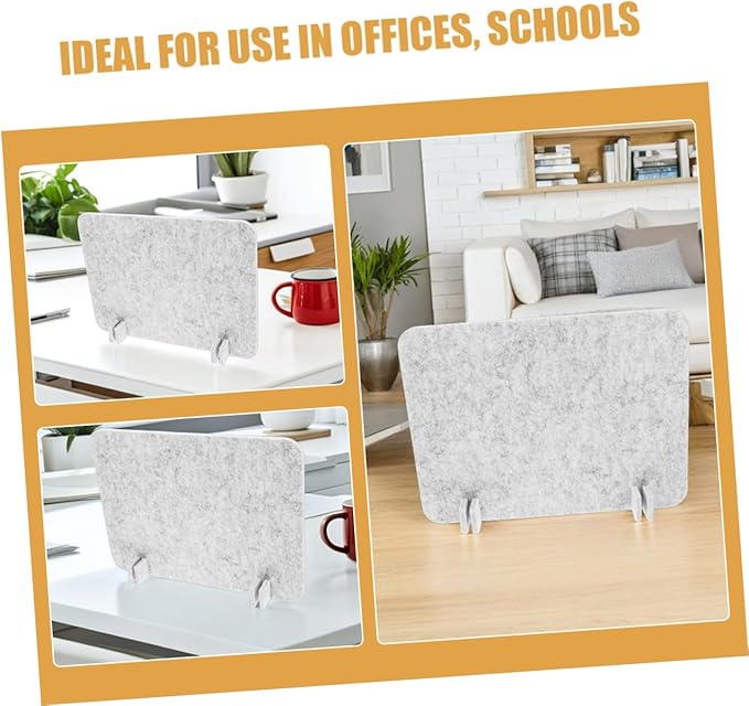 2pcs Felt Desk Divider Panel Soundproof for Office Student Desks Easy to Clean Material Quick Installation
