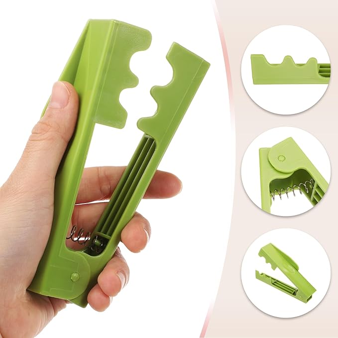 HARFINGTON 2pcs Rose Thorn Stripper Tool Set 5.5" 4.7" ABS Plastic PVC Flower Thorn Leaf Remover Flower Stem and Leaf Stripping for Gardening Home Florist, Pale Green