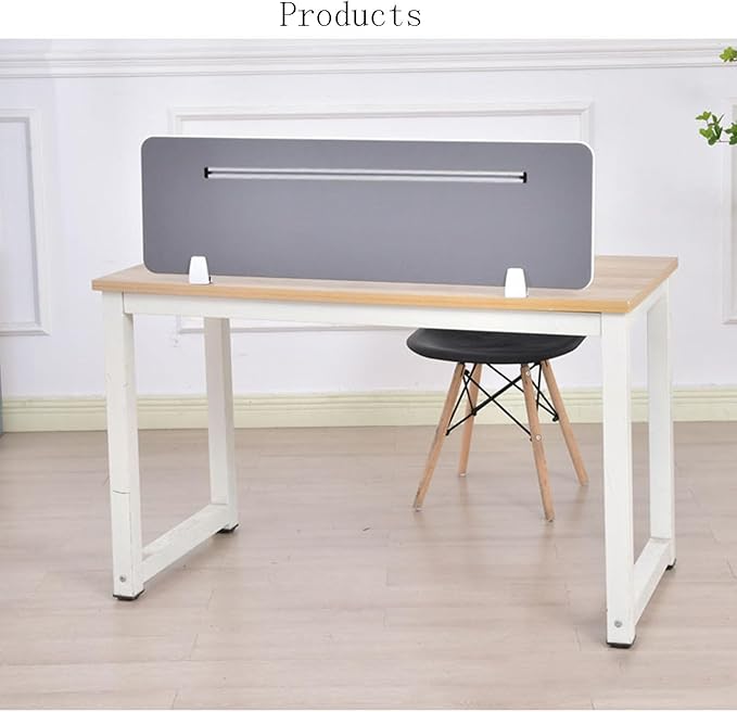 Table Mounted Modesty Panel ，Sneeze Guard Desk Divider， with Slot Sound Proof Mounted Privacy Panel，for Office Cubicle(Orange,60cmX30cm)