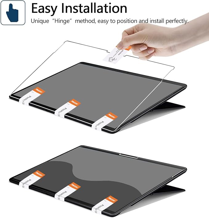 Megoo Screen Protector for Microsoft Surface Pro 11/10 (2024) - Also Fits Surface Pro 9, Pro 8, and Pro X (13 inch) - Tempered Glass/High Sensitivity/Support Surface Pen/Smooth Touch, 2 Pack