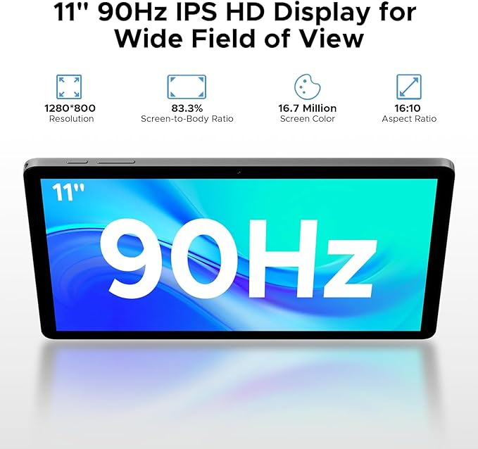 DOOGEE Tab A9 Pro+(2025) 11 inch Tablet with Keyboard,Android 15 Tablet with 90Hz Display,30GB+128GB/TF 2TB Octa-Core Gaming Tablets,8580mAh,1080P,BT 5.0+5G WiFi Tablets,13MP+5MP,Face ID/OTG