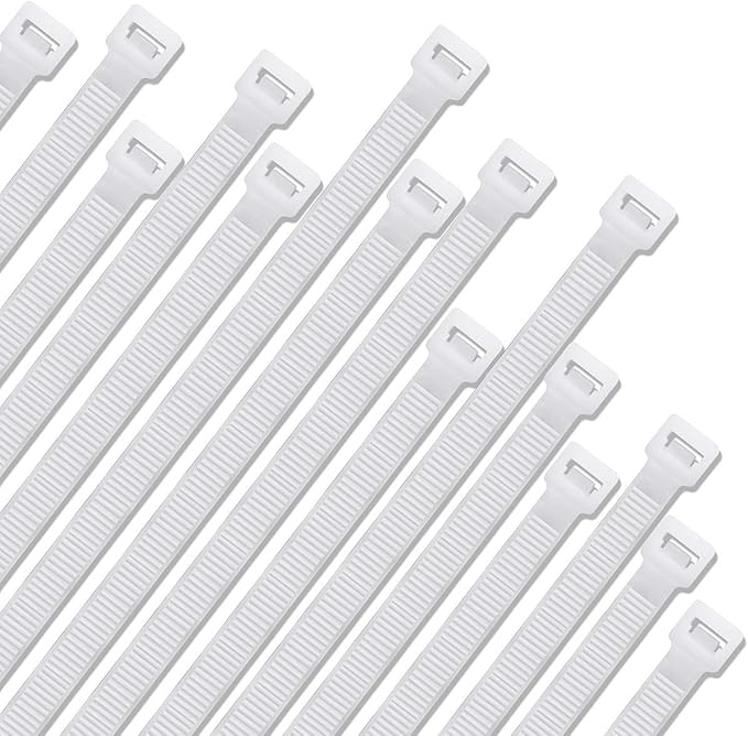 Halsouy Zip Ties Heavy Duty Nylon Self-locking Wire Ties 30 Pack - White (24 Inch)