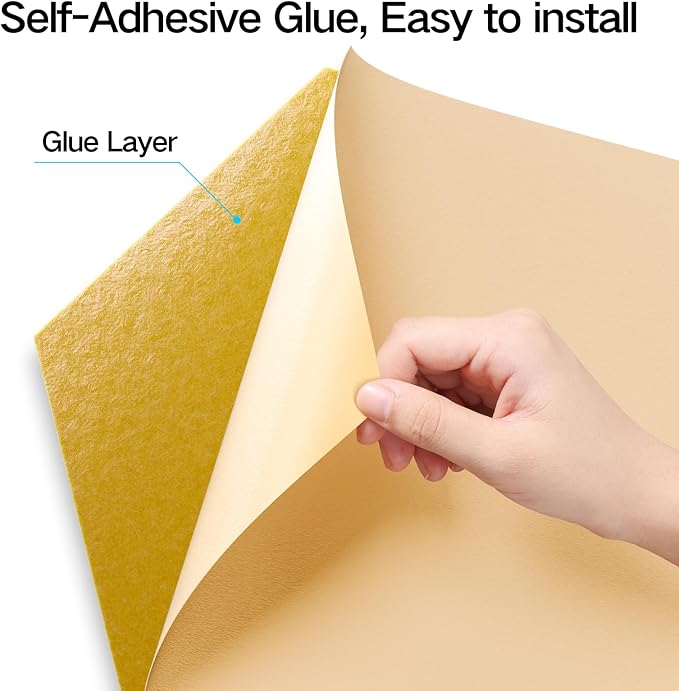 18 Pack Self-adhesive Acoustic Panels 12" X 10" X 0.4" -Sound Proof Foam Panels for wall with High Density, Y-Lined Design, Flame Resistant, Absorb Noise and Eliminate Echoe(Orange Yellow)