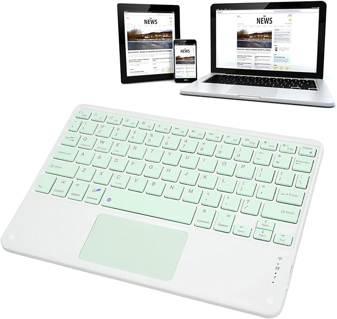 SUNGOOYUE Ultra Slim Keyboard with Touchpad 78 Keys Keyboard Portable Keyboard for Smart Phones Tablets Laptops ()