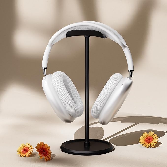 NQQNQQ Headphone Stand【1PACK】 Headphone Holder with Storage Tray Compatible for Max Pro, Beats, Bose and Most Gaming Headphones. 【No Tools Required】 YO-2 (Black)