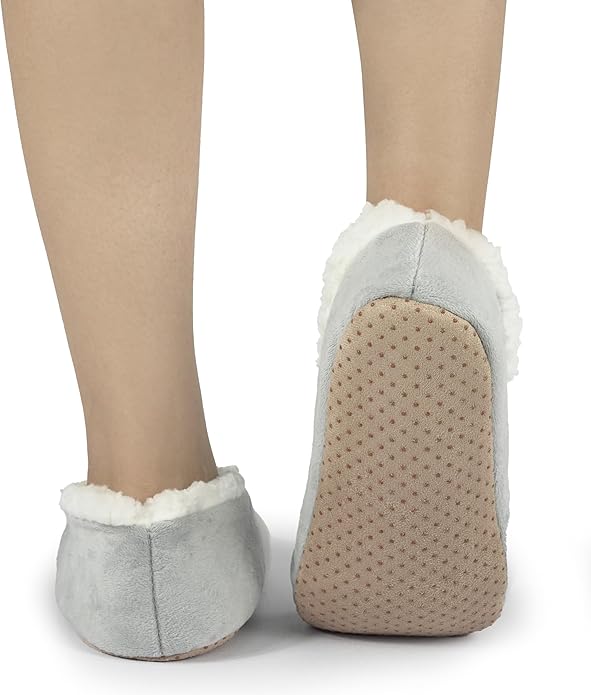 BenSorts Fuzzy Slipper Socks for Women Funny House Slippers with Grips