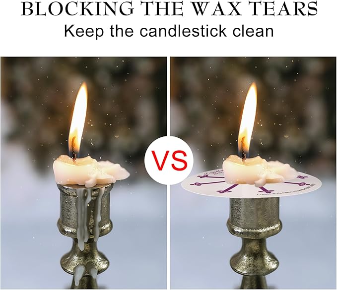 200 White Taper Candles with Drip Protectors Smokeless and Unscented 4.7'' H X 0.47'' D- Handheld Drip Guard,Church for Prayers, Vigil,Memorial Services, Religion,Shabbat, Prayer Candles