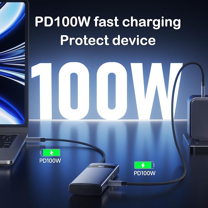 DiamondTiger 7-in-1 USB C Hub,4K 30Hz HDMI Adapter, USB-C Docking Station with 100W PD,TF/MicroSD Card Reader,USB-A 2.0,3.0,Type-C 3.0 Ports,Compatible with MacBook Pro/Air,iPad,iPhone15/Pro Max