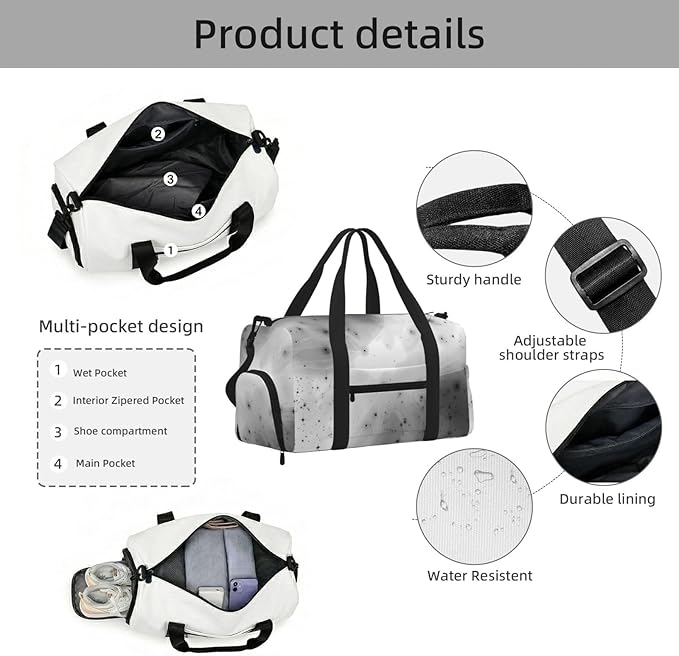 Create Your Own Custom Women'S Gym Duffle Bag With Shoes Compartment, Ideal For Travel, Gym, Sports, Duffel, Weekender