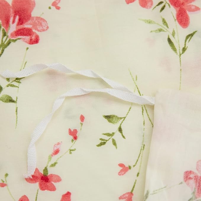 Boho Floral Duvet Cover Twin Soft Cotton Pink Floral Bedding Set Twin Chic Garden Style Cute Flower Pattern Duvet Cover Vintage Floral Botanical Comforter Cover 1 Twin Duvet Cover with 2 Pillowcases