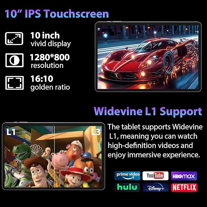 2026 Android 15 Tablet with Keyboard, 26GB RAM, 256GB ROM(2TB Expand), 10 inch tablet with Octa-core, Gemini AI, 8000mAh, 2.4G/5G WiFi, BT 5.0, 5MP+13MP, Tablets with Case, Mouse, Stylus (Silver Case)