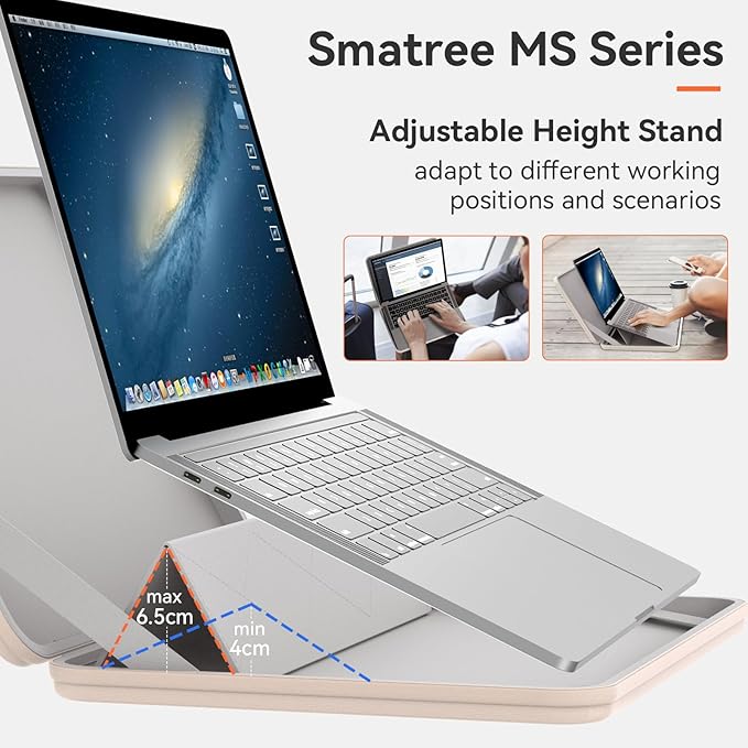 Smatree MS50T Hard EVA Protective Sleeve Case with Stand Compatible for 14 inch Acer Aspire 14, for Acer Swift Go 14-SFG14-71T/71, for Aspire Lite 14 AL14-31P-C0S2, for Acer TravelMate P6 TMP614,White
