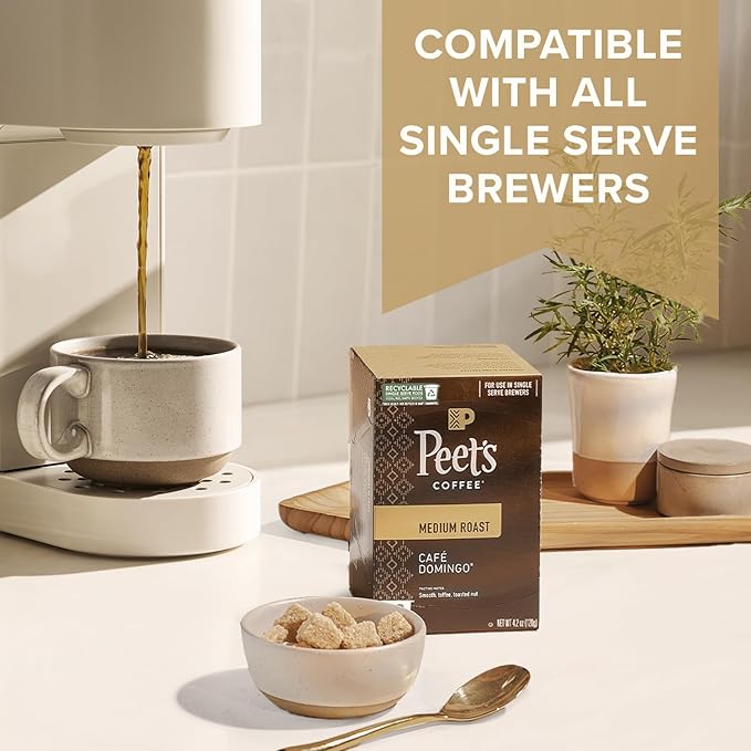 Peet's Coffee, Medium Roast Single Serve Coffee Pods, 100% Arabica Coffee - Big Bang, 32 Count (1 Box of 32 Pods)