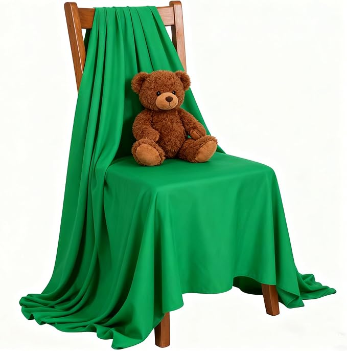 Green Screen Backdrop 5x7ft Photo Backdrop Chromakey Muslin Portrait Green Backdrop for PS Keying/Video Creation/Studio Portrait Shoots