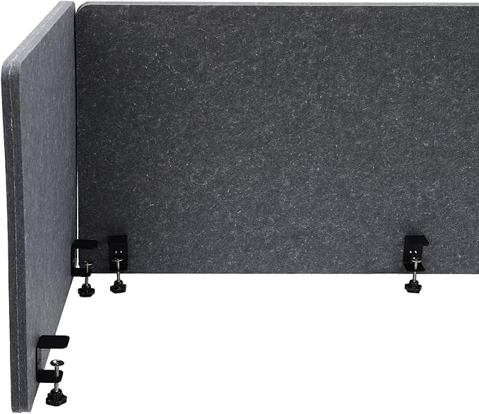 3 Pack Polyester Desk Dividers, Soundproof Room Divider Office Furniture Partitions Desk Panel with Clamps, Stand Up Freestanding Desk Privacy Panel for Office Classroom(59.1"x23.8"+23.8"x23.8")