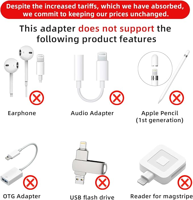 4 Pack Lightning to USB C Adapter for iPhone 15/16/17 Pro/17 Pro Max,for iPhone 17/16 Charger,17/16 Accessories,Fast Charging & Data Transfer