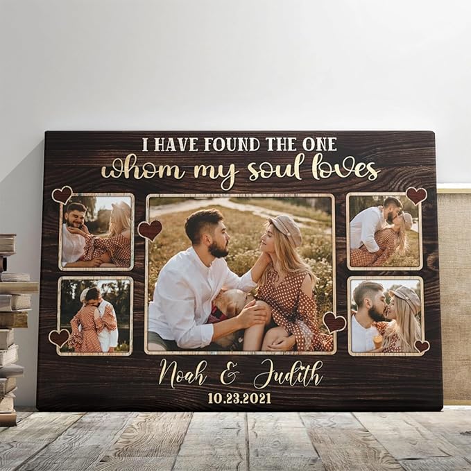 Dem Canvas Personalized Canvas Prints: 'I Have Found The One' - Couple Romance & Wedding Gifts, Custom Anniversary & Valentine Canvas Art (30x20)