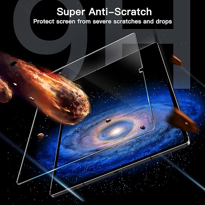 JETech Screen Protector for Samsung Galaxy Tab S8 Ultra (14.6-Inch, 2022 Model, SM-X900/SM-X906) with Easy Installation Frame, Tempered Glass Film, HD Clear, 2-Pack