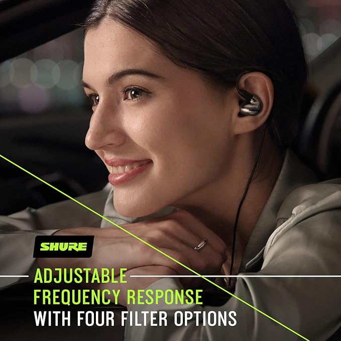 Shure SE846 PRO Gen 2 Wired Sound Isolating Earphones, Secure in-Ear Earbuds, High-End Professional Sound, Hi-Def Four Drivers, Upgraded Sound Filters, Durable Quality, Customizable Frequency - Jade