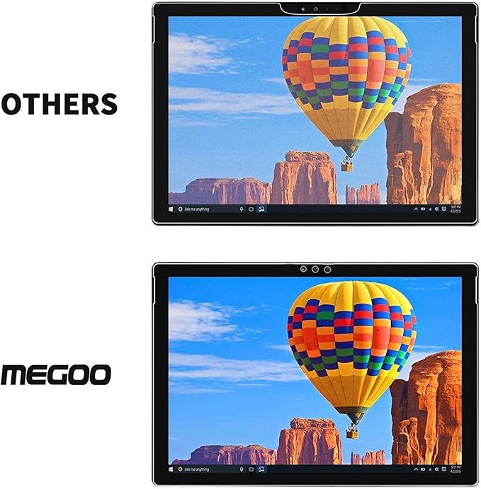 Megoo Screen Protector for Surface 3 10.8 Inch, Tempered Glass - Bubble Free - Ultra Clear - High Sensitive Screen (Lifetime Replacement)