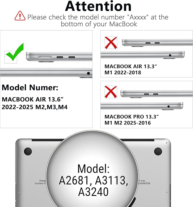 Halloive Magnetic Privacy Screen Protector Compatible with MacBook Air 13.6/13 Inch (2022-2025, M2, M3，M4), Hard Shell Case + Keyboard Cover + Screen Protector Crystal Clear Anti-Spy Anti Fingerprint
