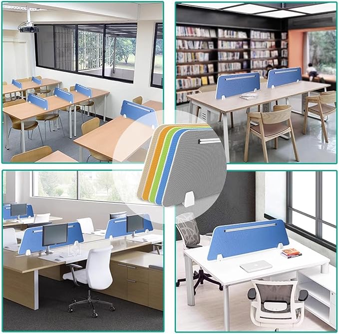 Acoustic Desk Divider - Portable Privacy Panels for Desk, Soundproof Partition for Home Office, Study Table, Workplace, Students - Enhance Focus and Productivity