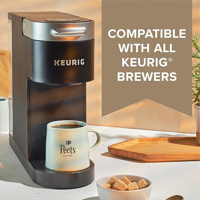 Peet's Coffee, Dark Roast Decaf Keurig K-Cup Pods, Decaffeinated Arabica Coffee - Decaf House Blend 60 Count (6 Boxes of 10 K-Cup Pods)